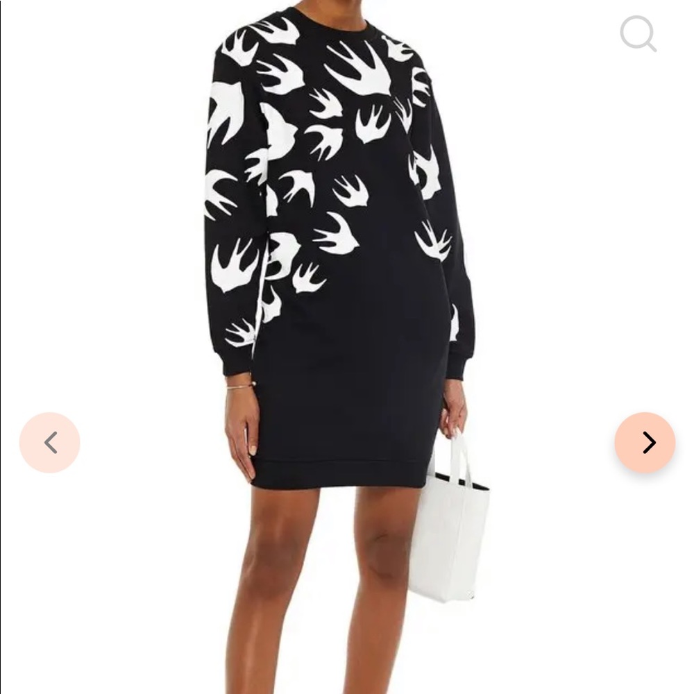 Alexander McQueen Maroon Sparrow Print Dress
